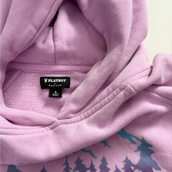 Playboy Lavender Hoodie with Forest Design - Picture 2 of 2